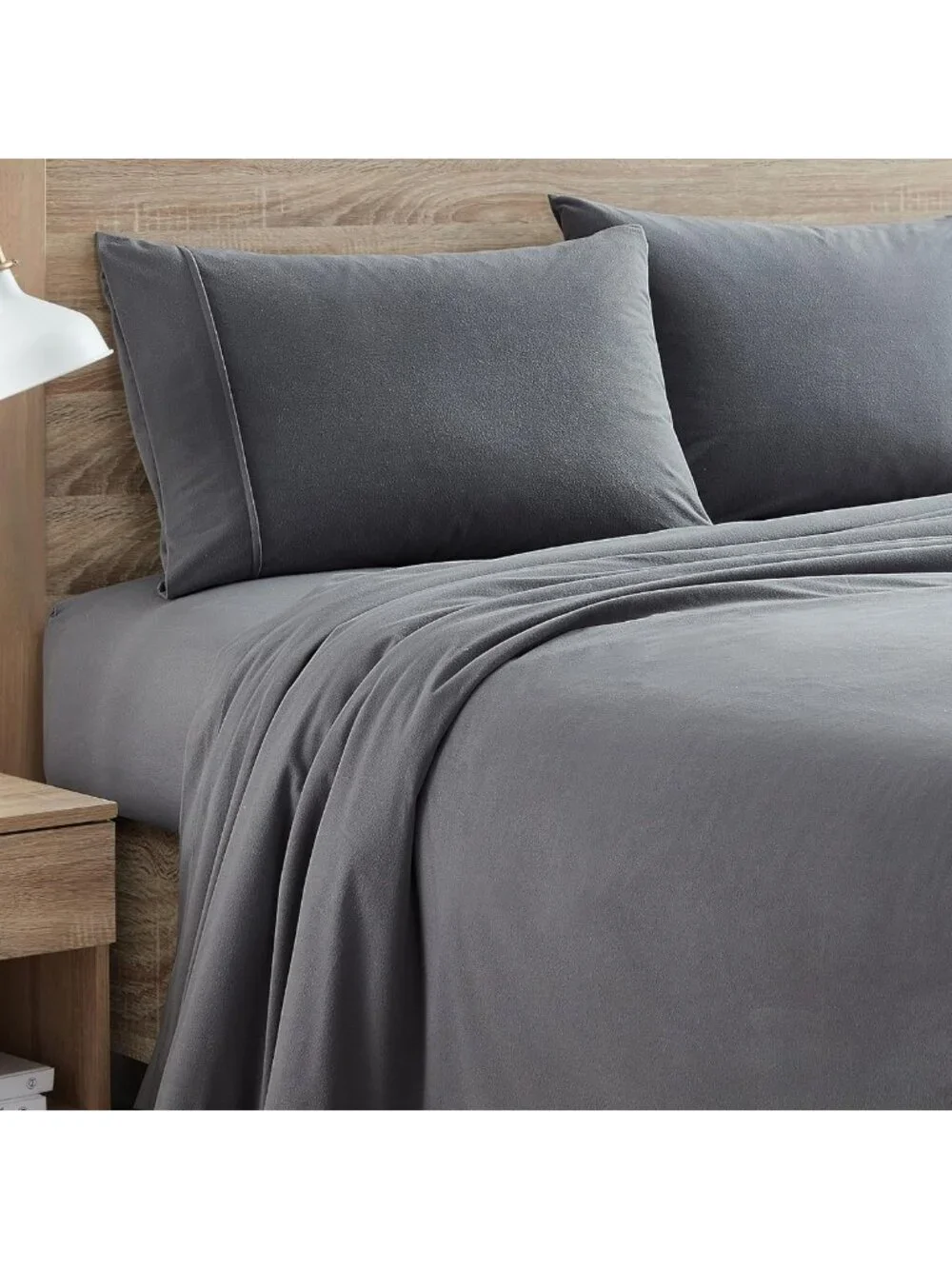 Cozy Flannel Bedding Set - Warm Deep Pocket Queen Sheets, Fitted & Pillowcases